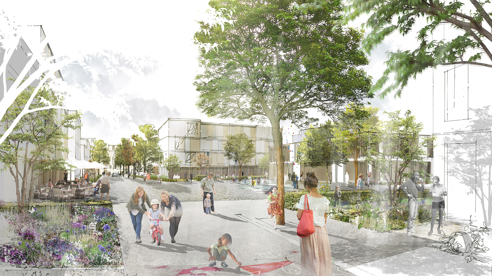 Quartiersplatz Dietenbach © K9 Architekten