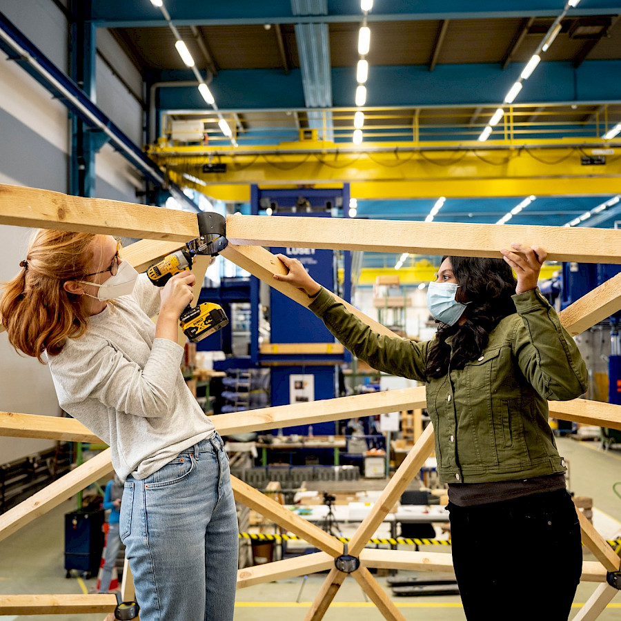 Dome Assembly with Reused Materials © Daniel Winkler, CEA lab